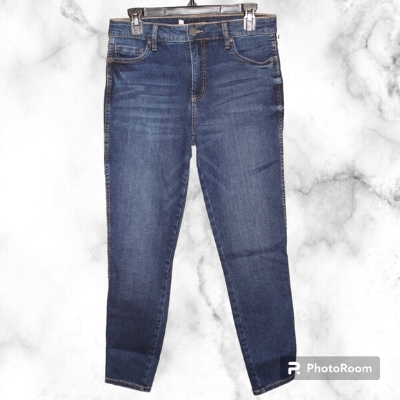 Kut From The Kloth Donna High Rise Fab Ab Ankle Skinny Jeans Dark Wash - Picture 2 of 6